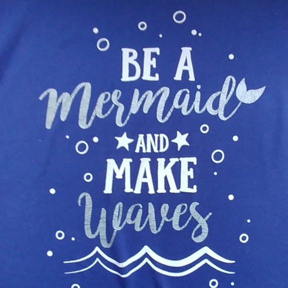 SOLD 🦋3 for $10 cold shoulder mermaid top - Picture 2 of 3